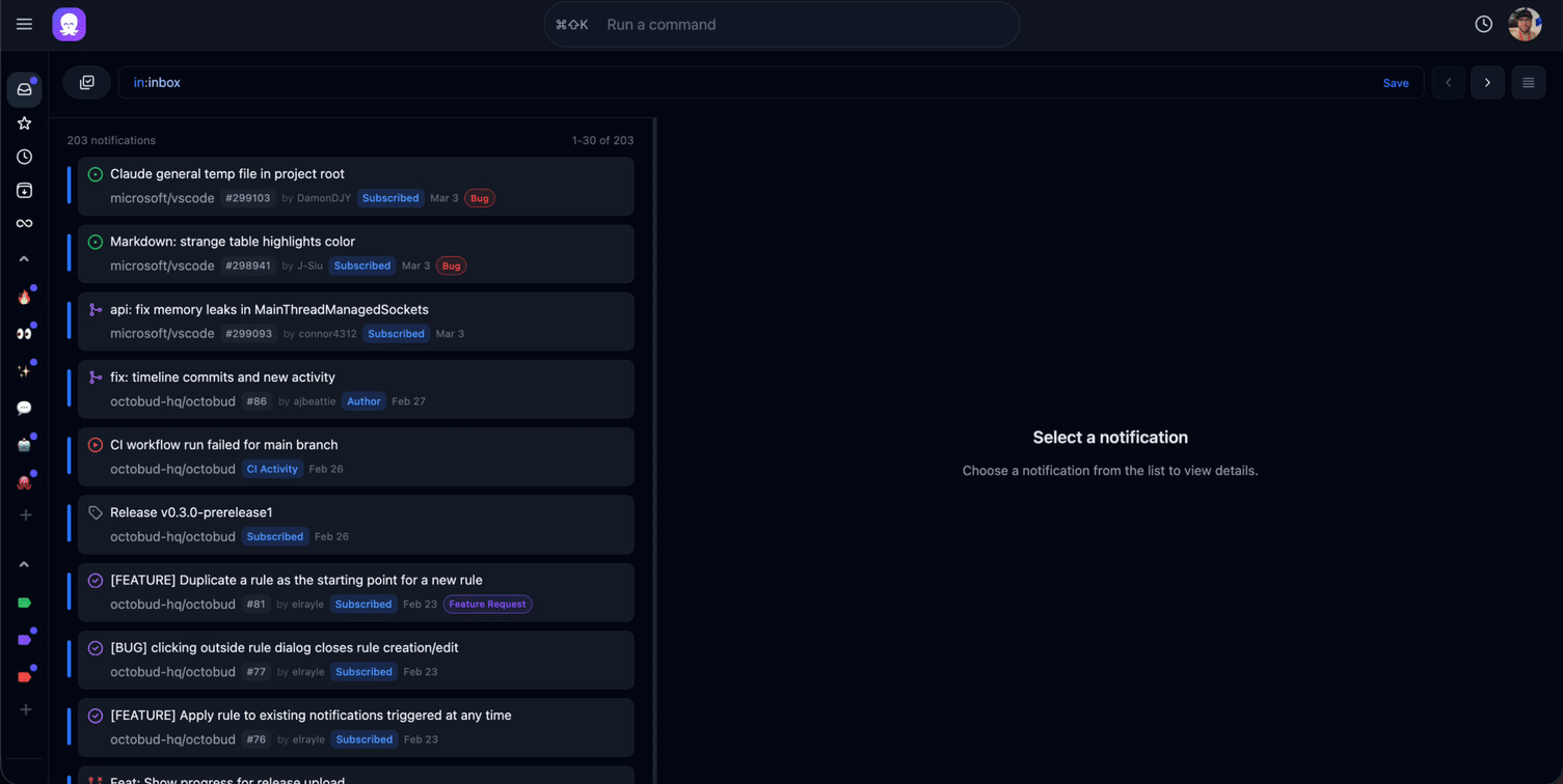 Octobud Smart Notification Inbox